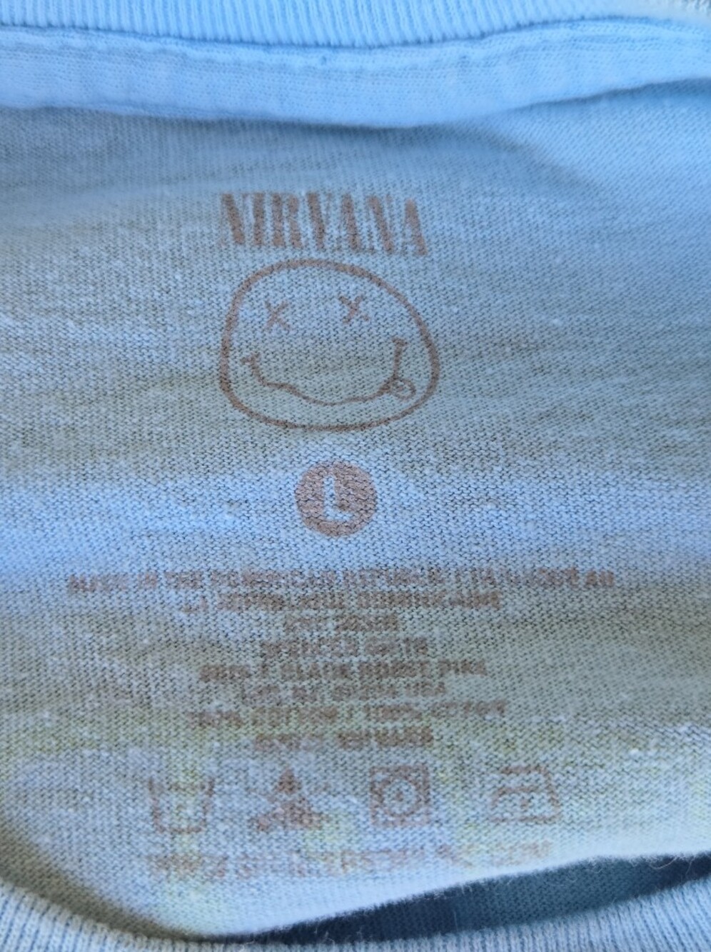 Nirvana "Nevermind" Colorful Sketch Smiley Graphic Tee - Picture 5 of 5